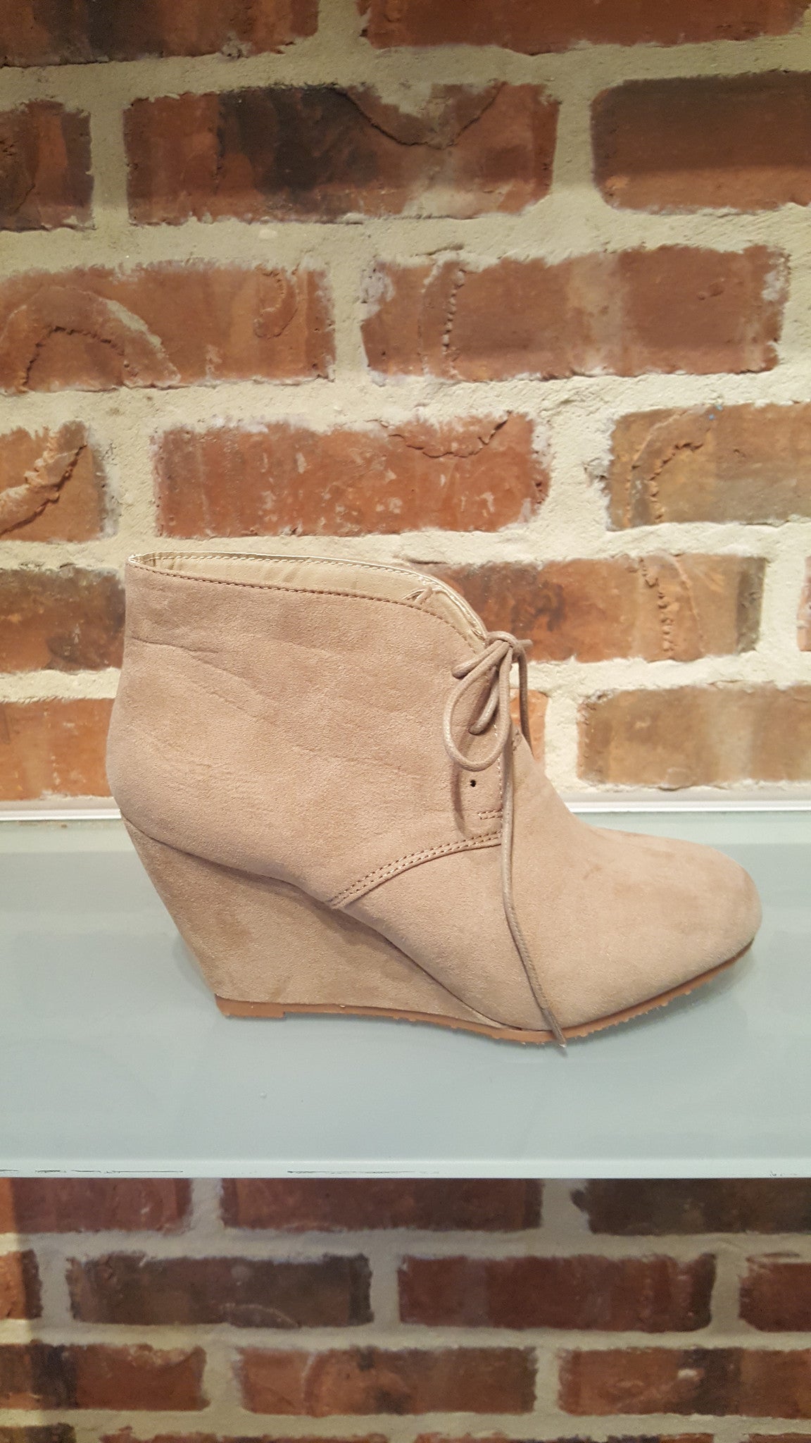 Short suede bootie