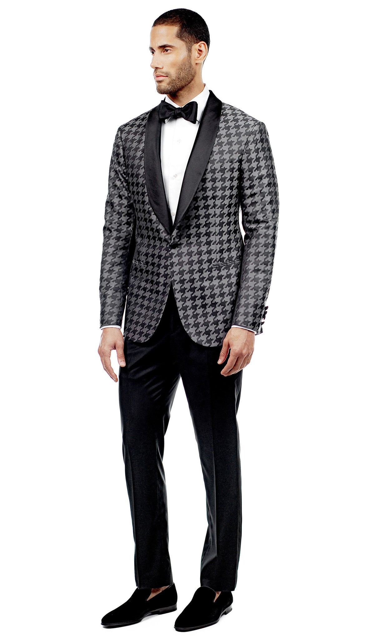 Graphite Houndstooth Tuxedo – Glenn Plaid