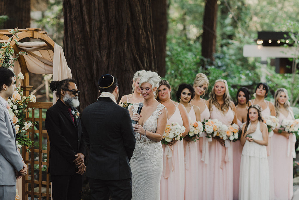 boho rustic wedding party