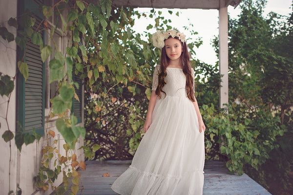 lace flower girl dresses