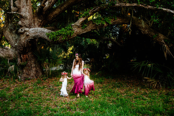 dip dye mommy and me maxi dresses