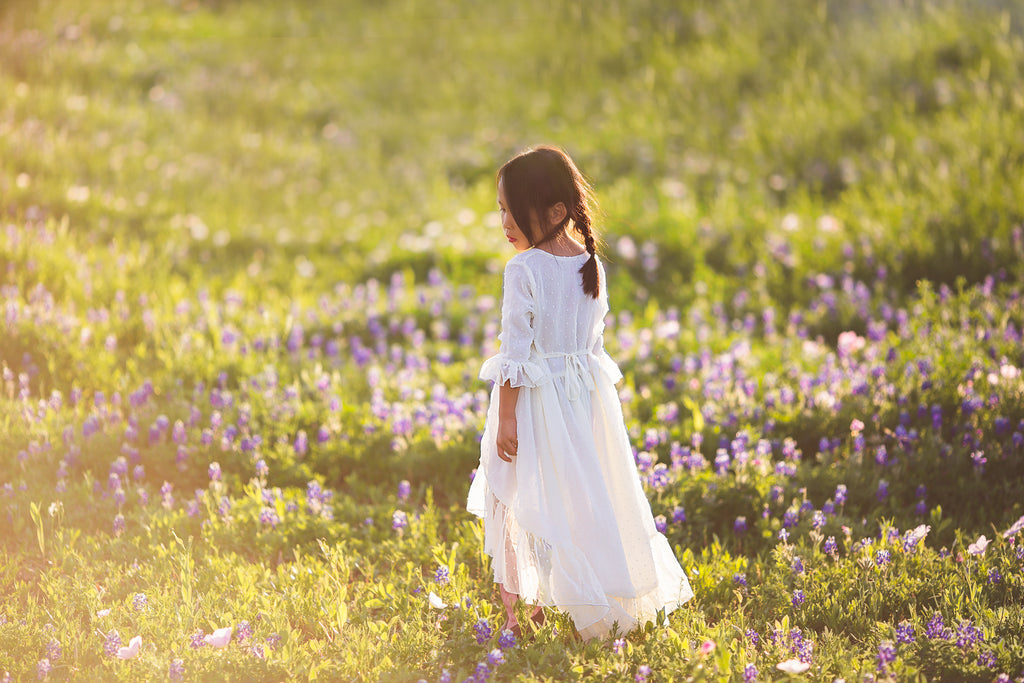 tween bohemian ivory high low dress