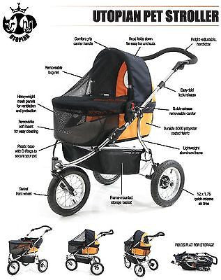 three wheel pet stroller