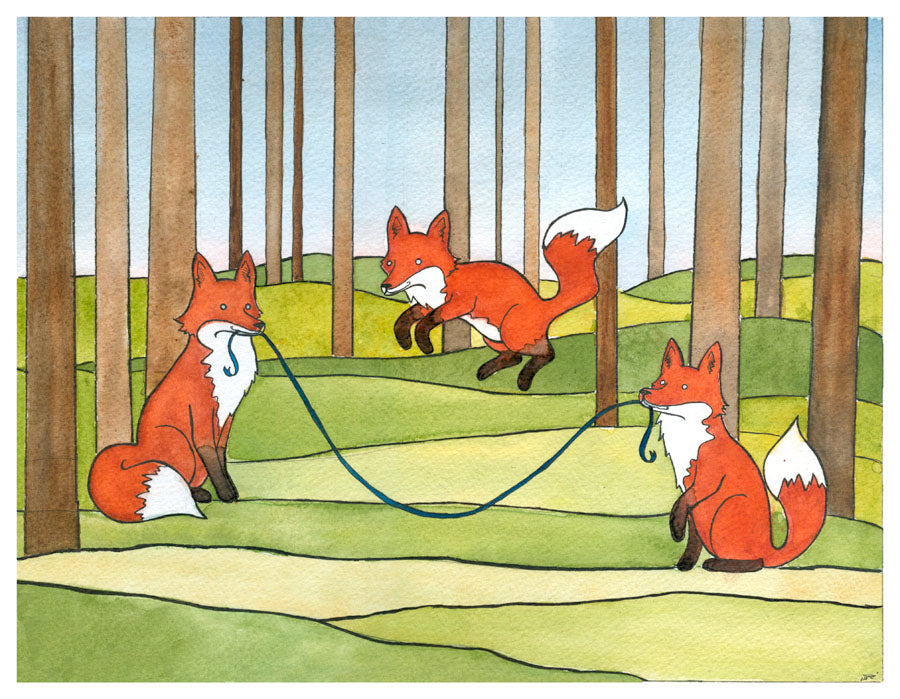 Foxes Jumping Rope