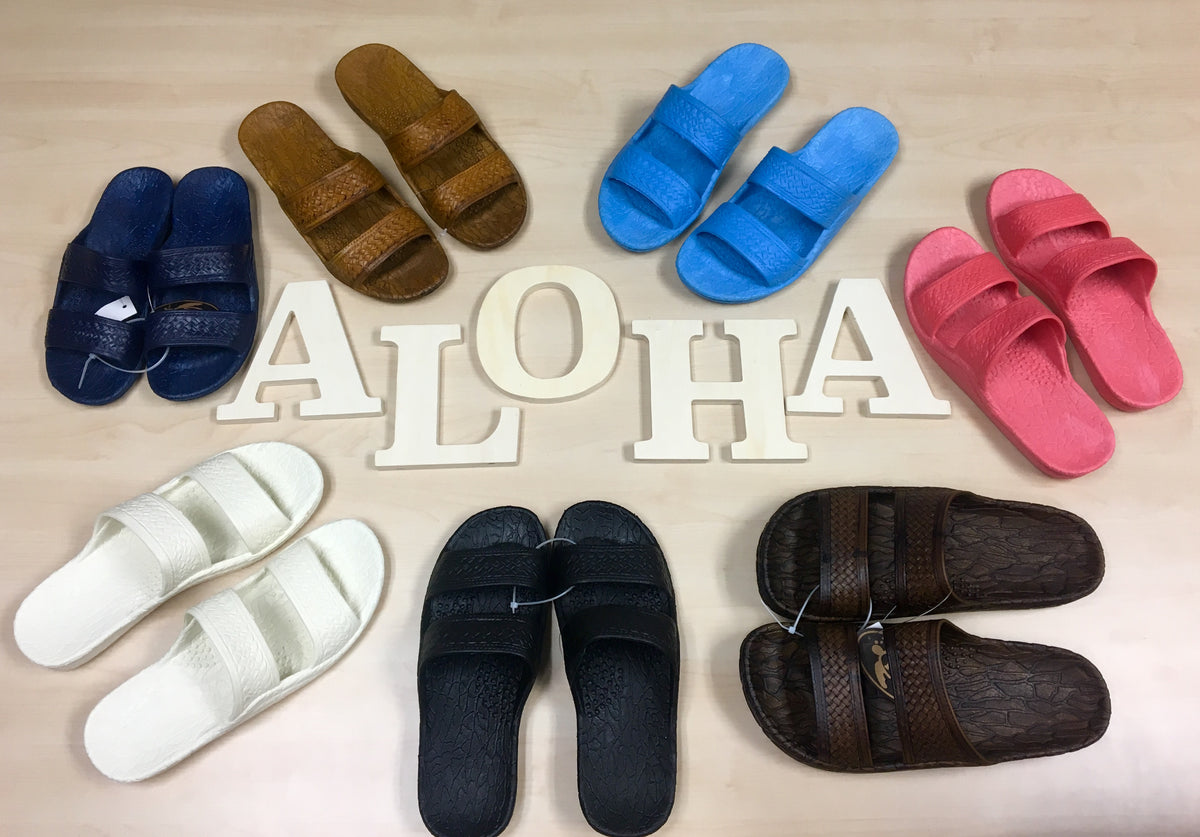 Jandals Hawaiian Pali Hawaii Purple Sandals - Aloha Media & Magazine  Shipping