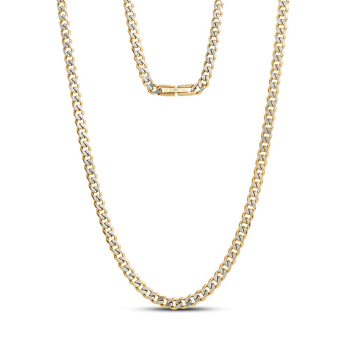 5mm Two Tone Cuban Link Chain