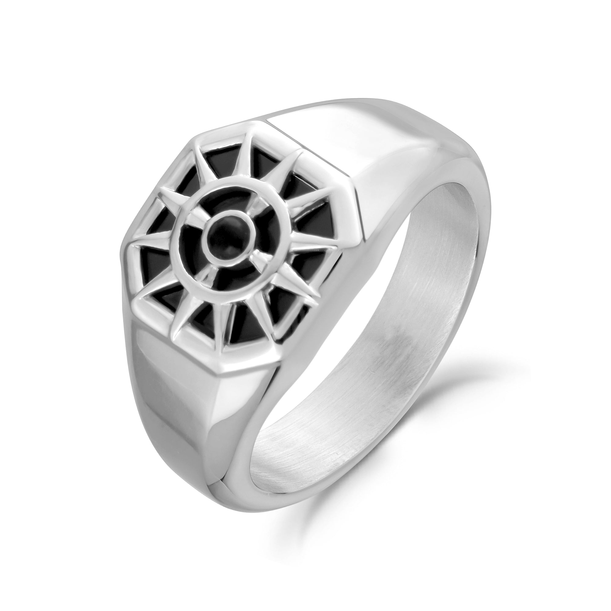 Stainless Steel Customize Star Signet Ring For Men Hip Hop Rock Five Star  Stamp Ring Simple