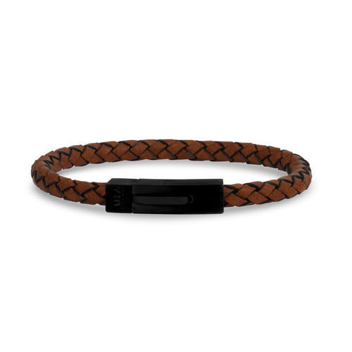 Bracelet en cuir de couleur bronze | 6MM