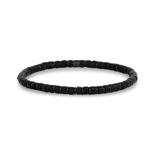 Black and Hematite Bead Bracelet