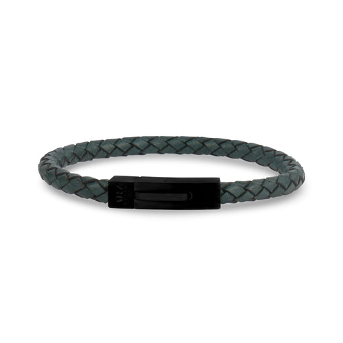 Green Leather Bracelet | 6MM