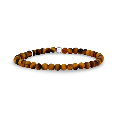 Bracelet d'Oeil de Tigre Mat - 4MM