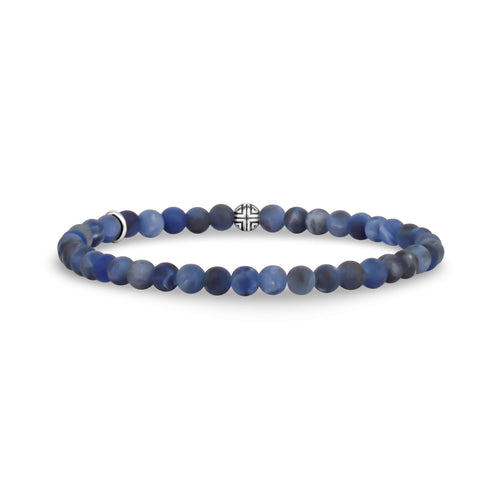 Bracelet de perles en sodalite mate - 4MM