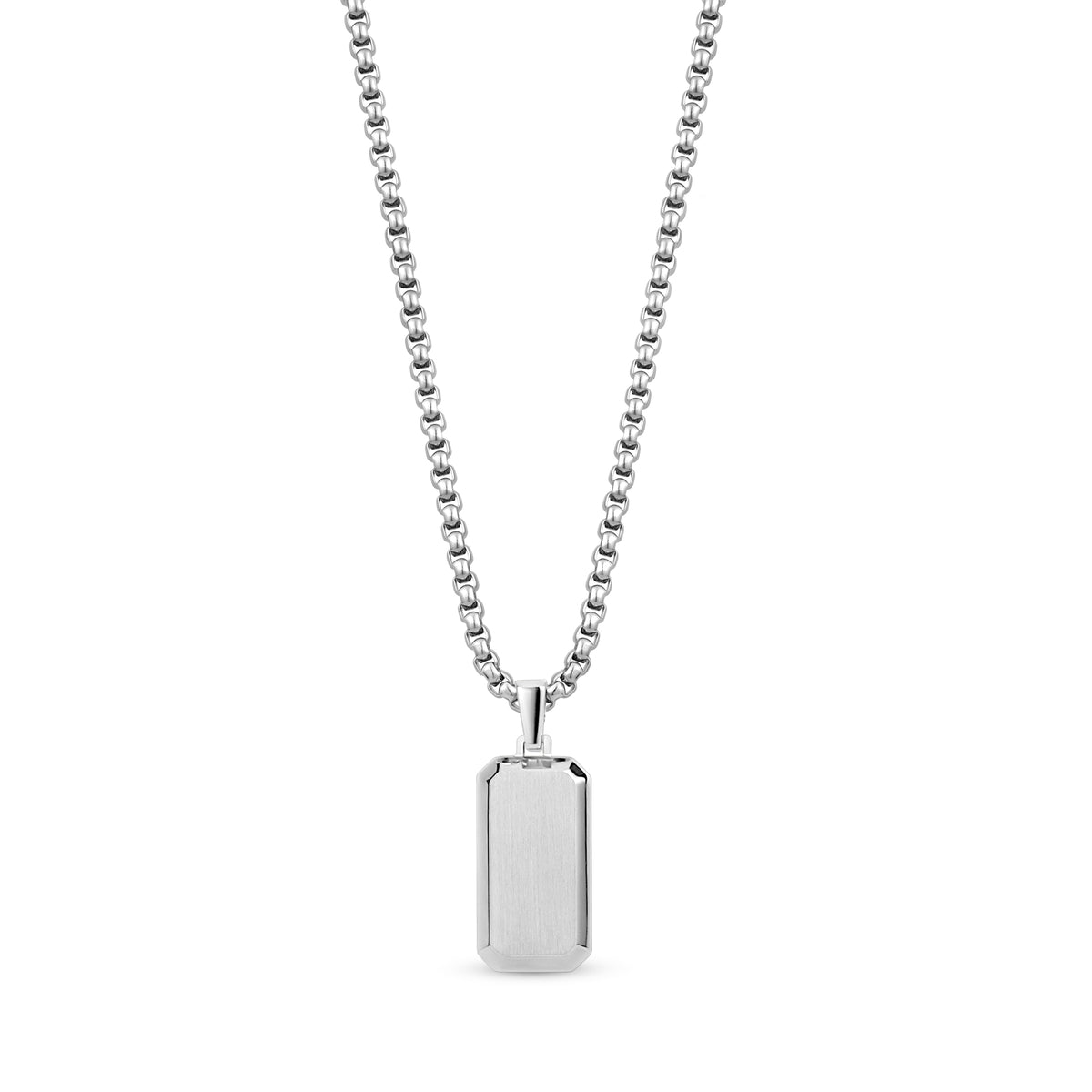 Minimal Beveled Edge Dog Tag