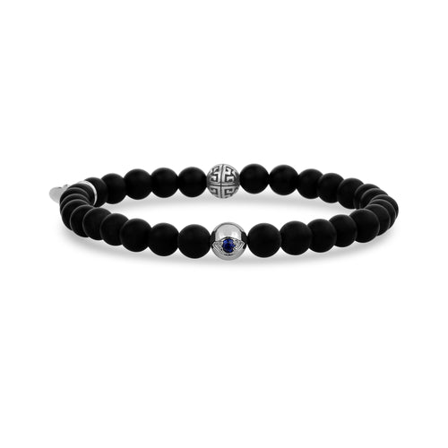 Pulsera de 6mm Evil Eye Stone Bead