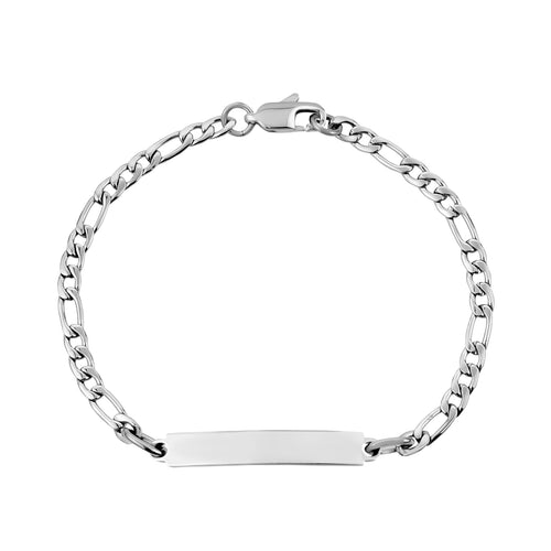 Bracelete Figaro Link ID de 4mm