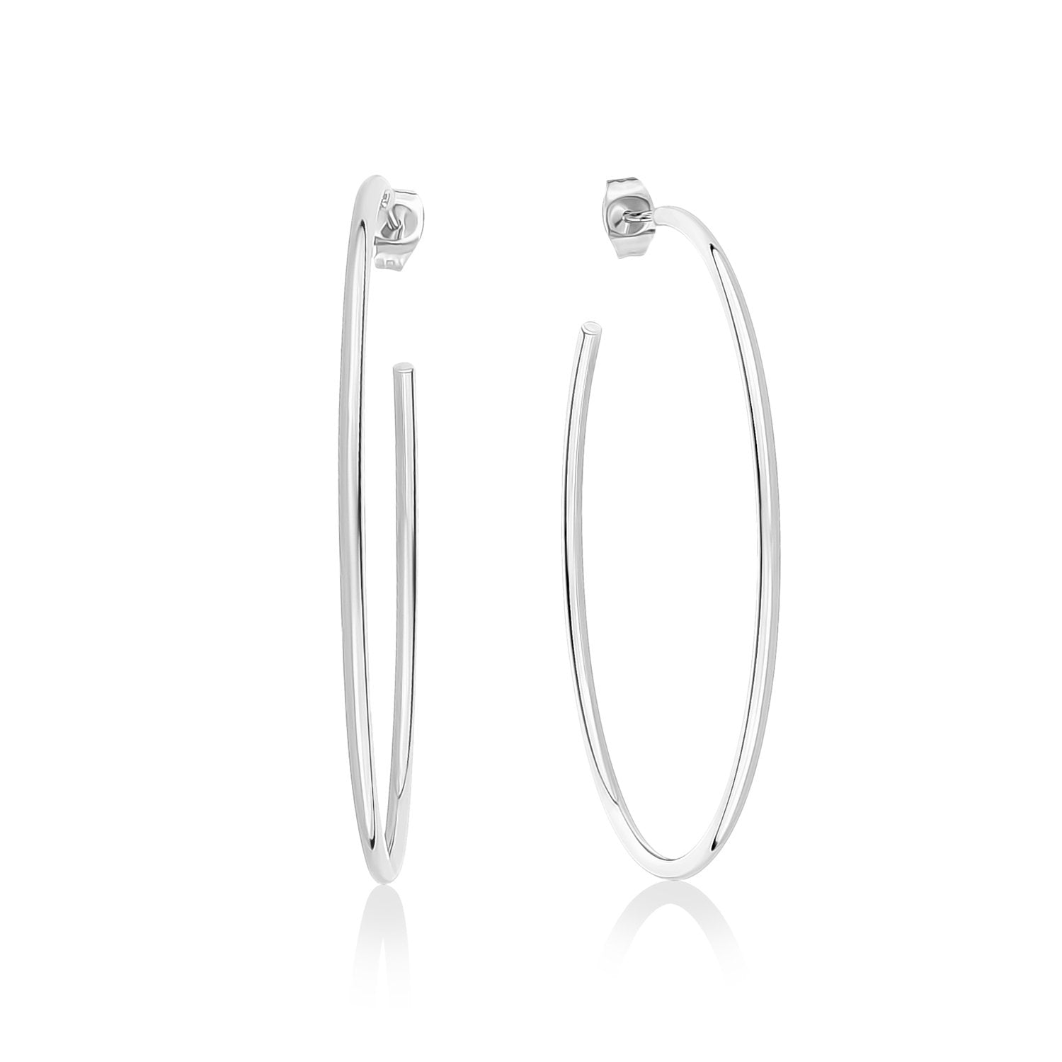 Stainless Steel Curly Gold Hoop Earring Pair For Women – ZIVOM