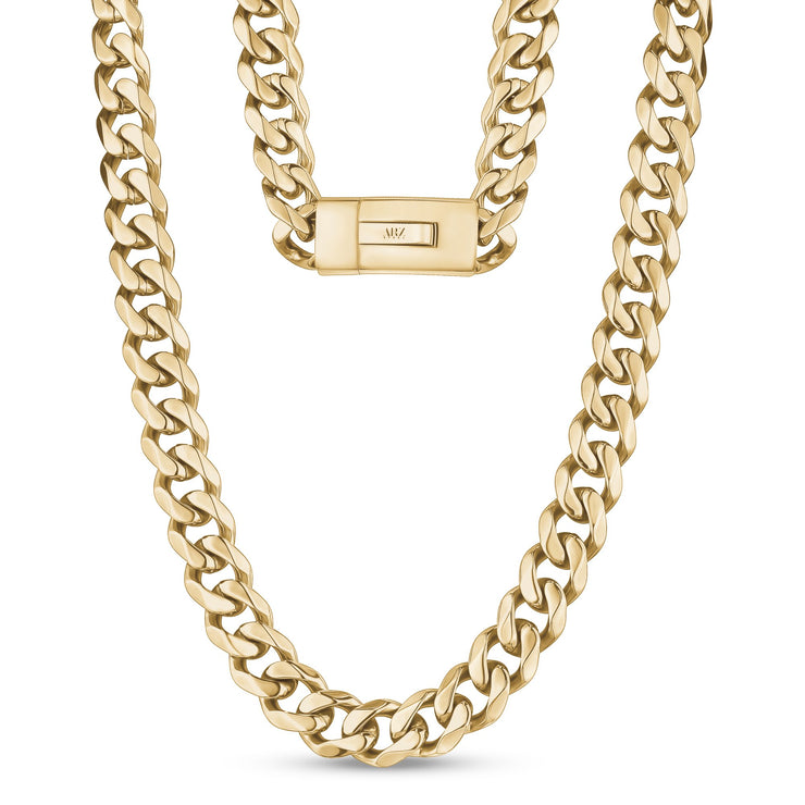 13mm Stainless Steel Cuban Link Engravable Chain Necklace | The Steel Shop