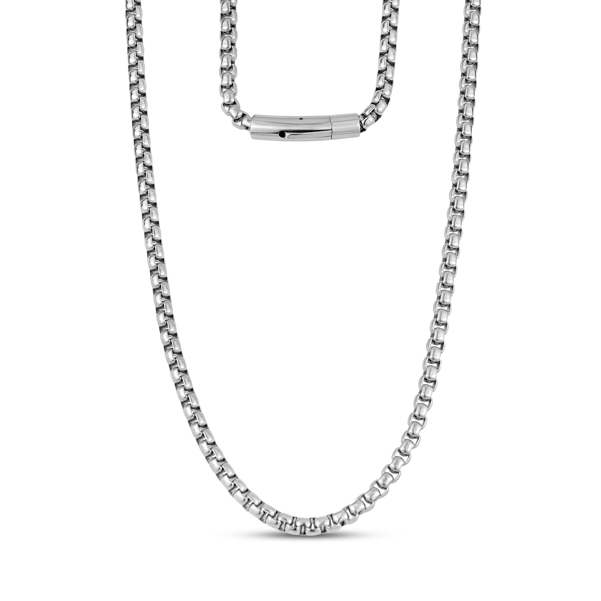 Stainless Steel Necklace Chains (Multiple Sizes & Styles) Round Box Chain Gold / 22 inch