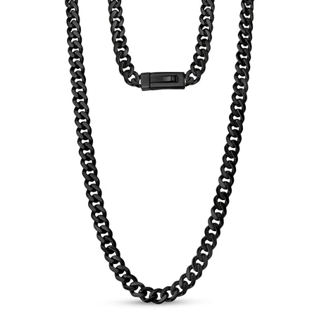 6 mm Silver-Tone Stainless Steel Cuban Chain Necklace, In stock!