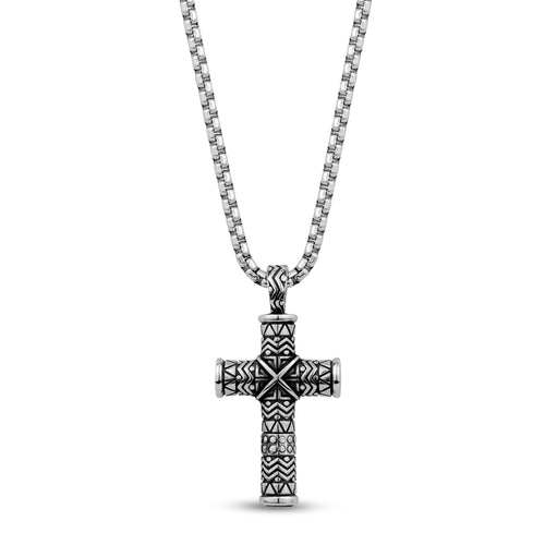 Detailed Cross Urn Pendant
