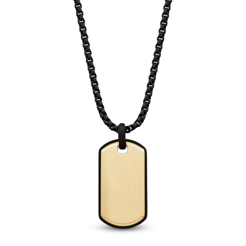 Black & Gold Reversible Dog Tag