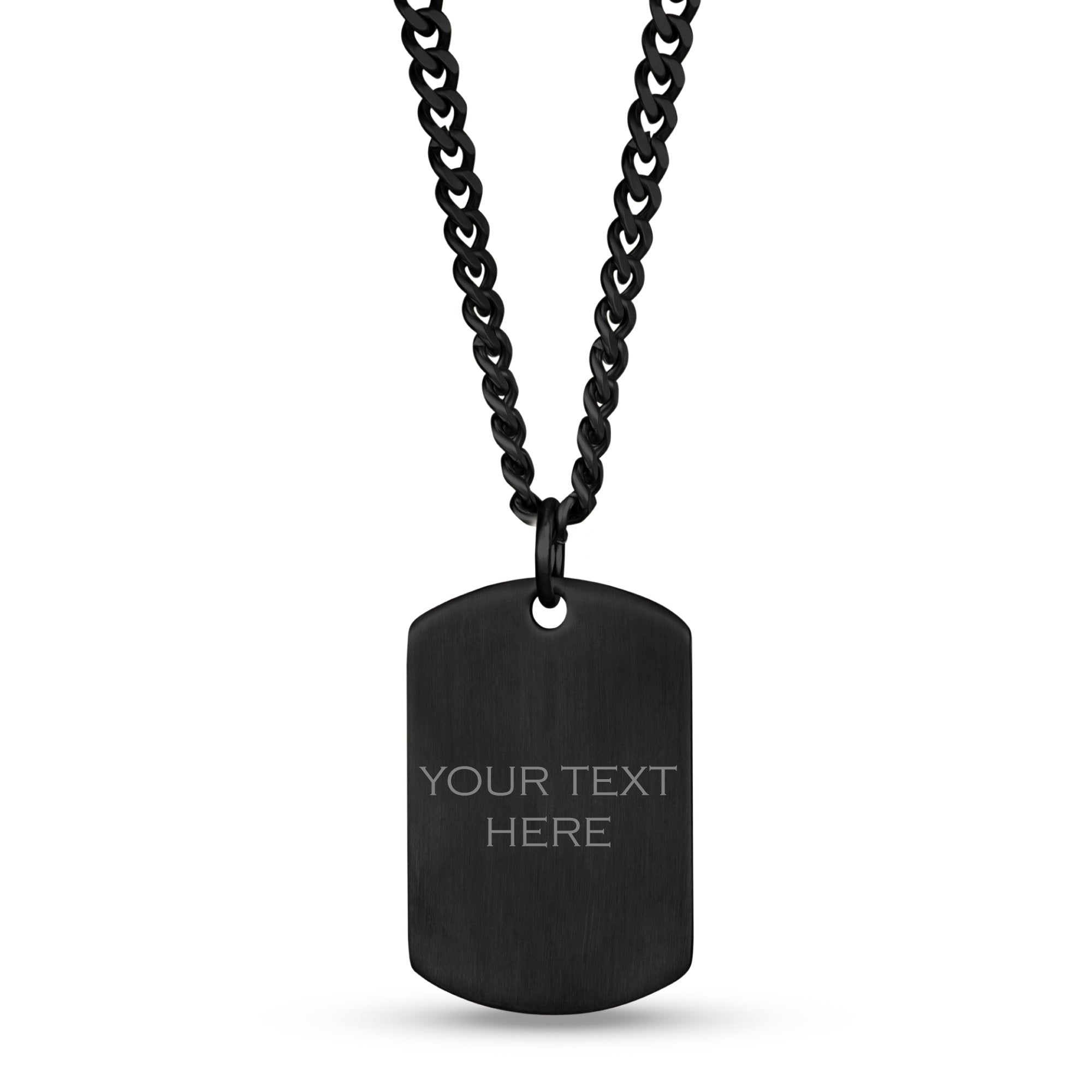 Military Dog Tag Necklace - Stainless Steel - Laser Engraved – My