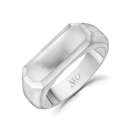 Rectangle Matte Signet Ring