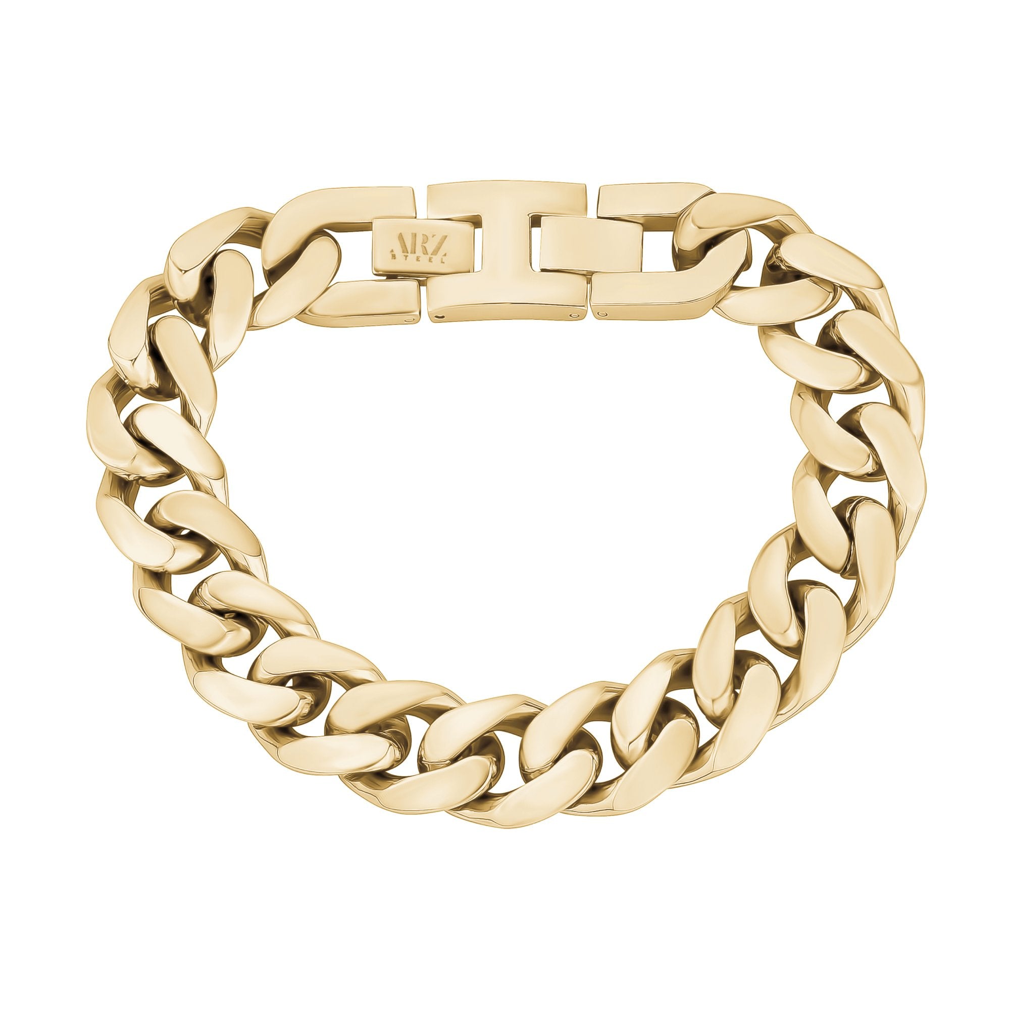 Buy ZIVOM Italian 3D Curb Links 22K Gold Plated Stainless Steel Bracelet  For Men Online at Best Prices in India - JioMart.