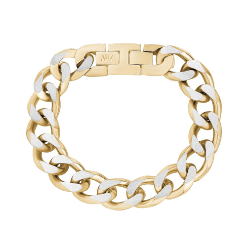 Gold 5mm Cuban Link & 3mm Rope Bracelet Set 8 inch