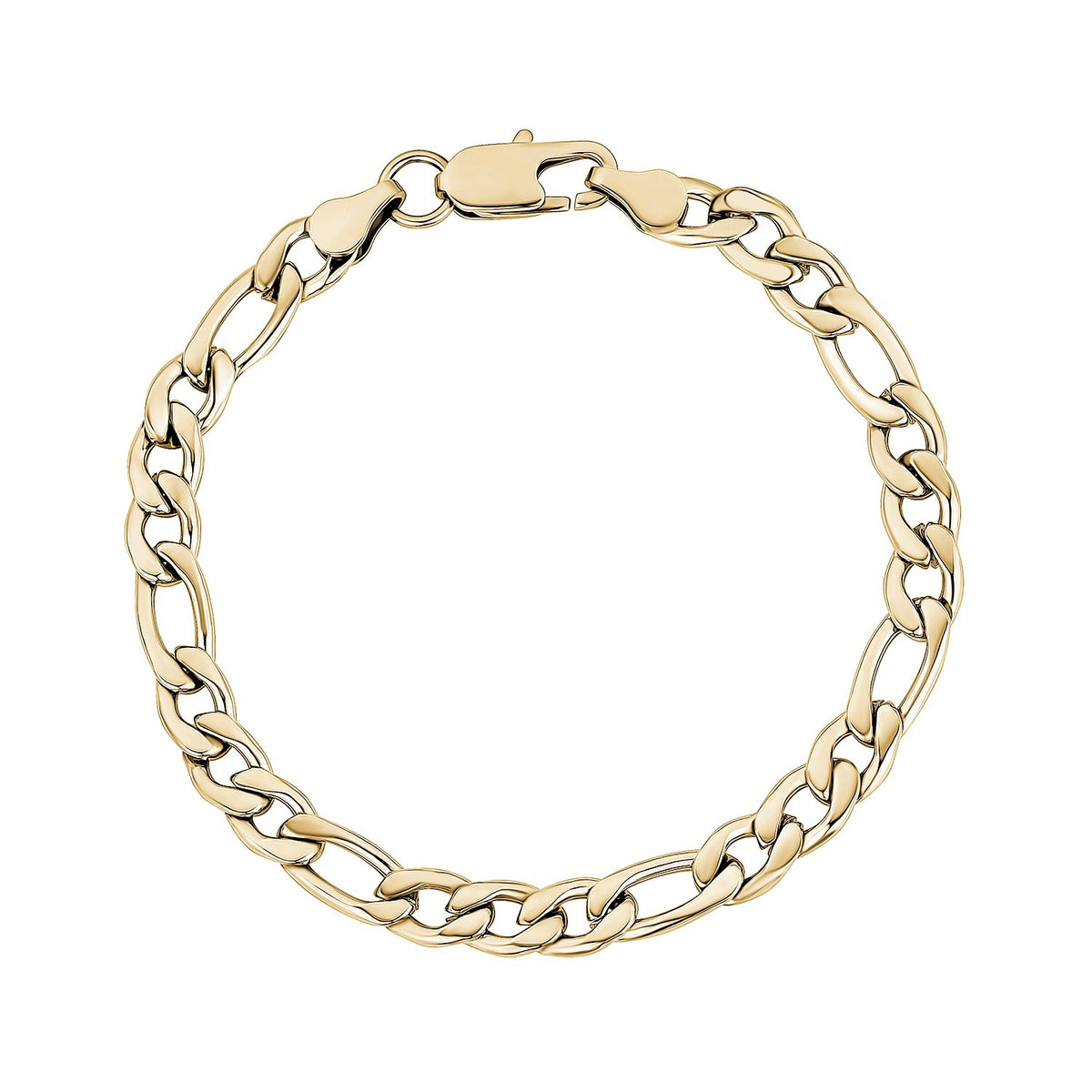 7mm Stainless Steel Figaro Link Bracelet