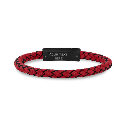 Bracelet en cuir rouge | 6MM