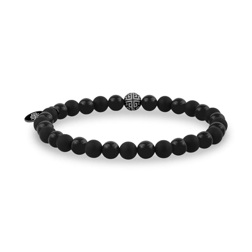 Pulseira de missangas de 6mm Black Mix Stretch