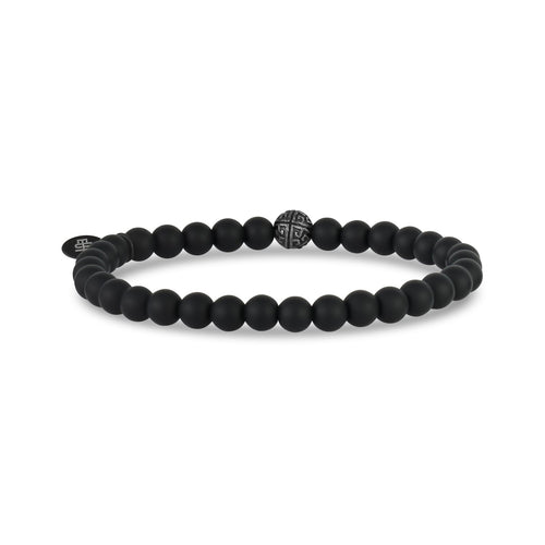 Bracelet de perles noir mat | 6MM