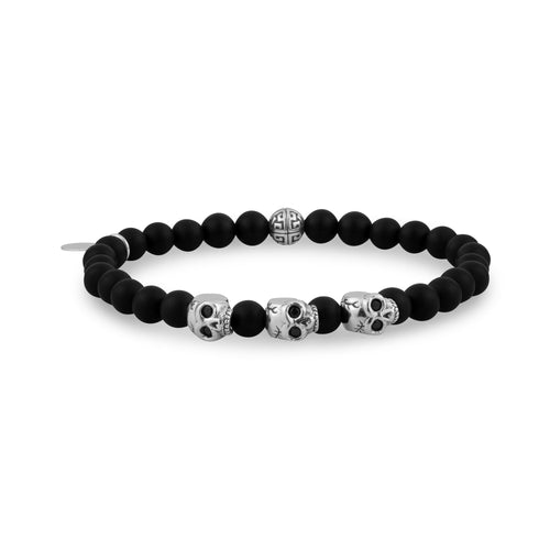 6mm Skull Bridge Stretch Bead Bracelet