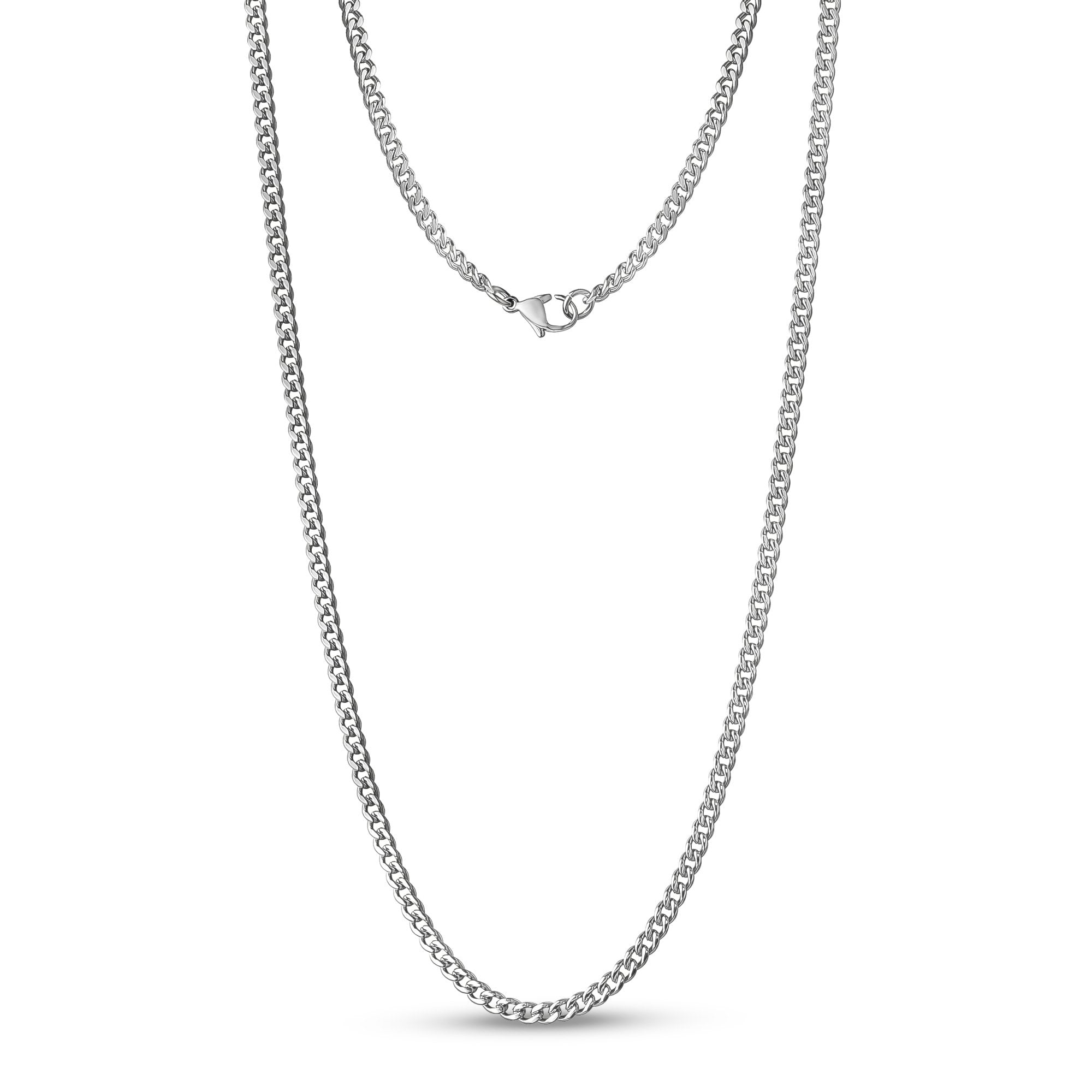 Women's Sterling Silver Beaded Box Necklace, 20 inch