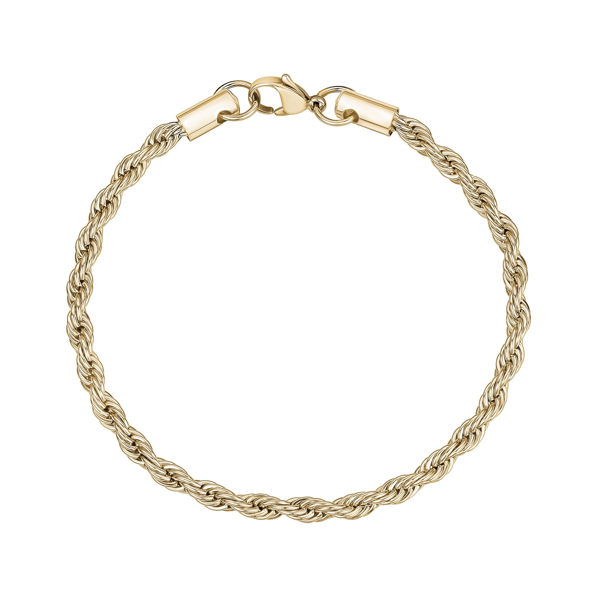 18ct Gold Rope Bracelet | 0125594 | Beaverbrooks the Jewellers