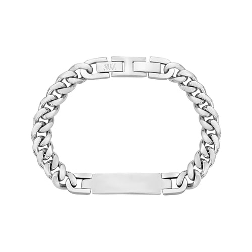 Bracelet d'identification à maillons cubains de 8 mm pour femme