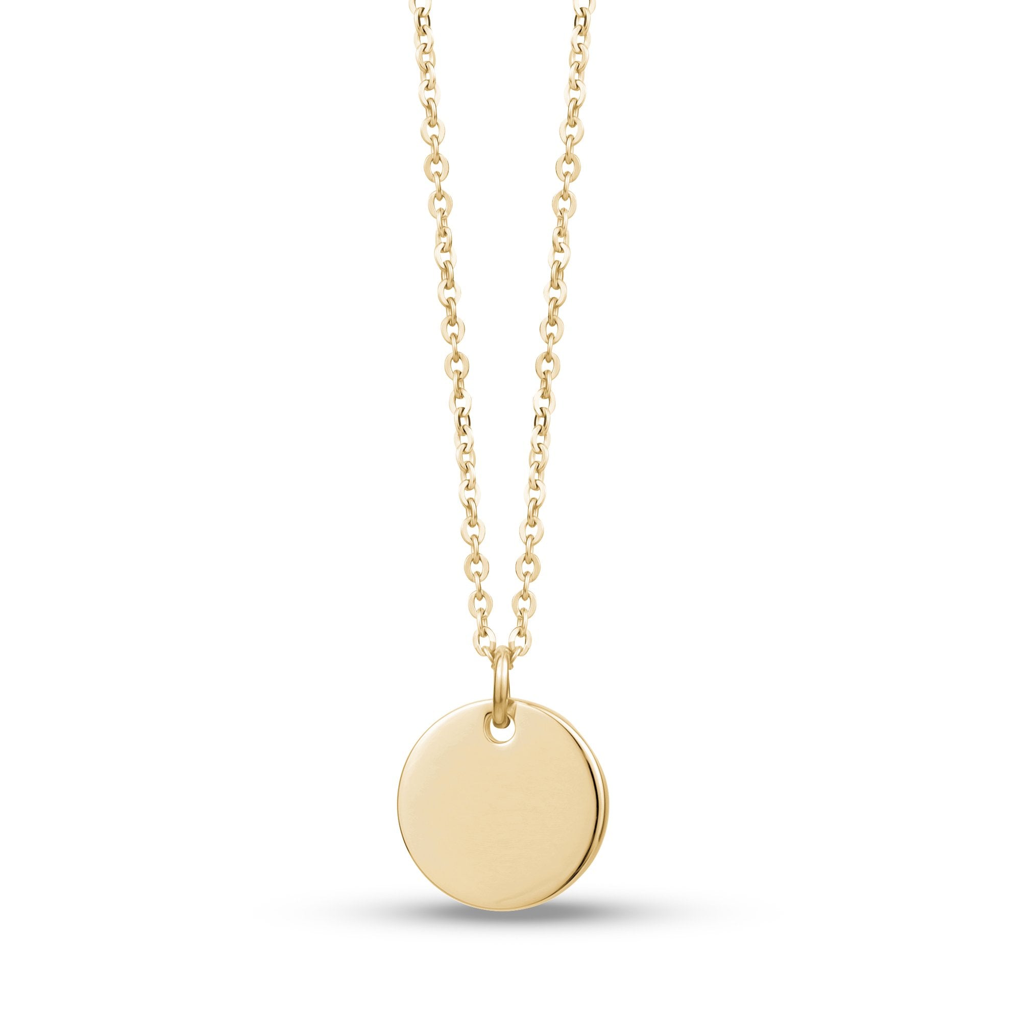 Buy Yellow Gold Vermeil Engraved Disc Necklace Online in India - Etsy