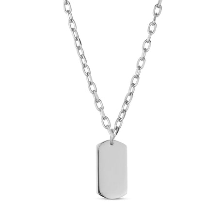 Stainless Steel 2 Engravable Dog Tag & Chain.Wholesale - 925Express