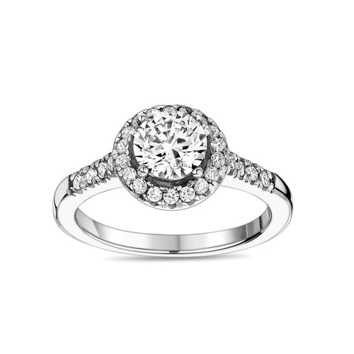 Ronde Halo Solitaire Ring