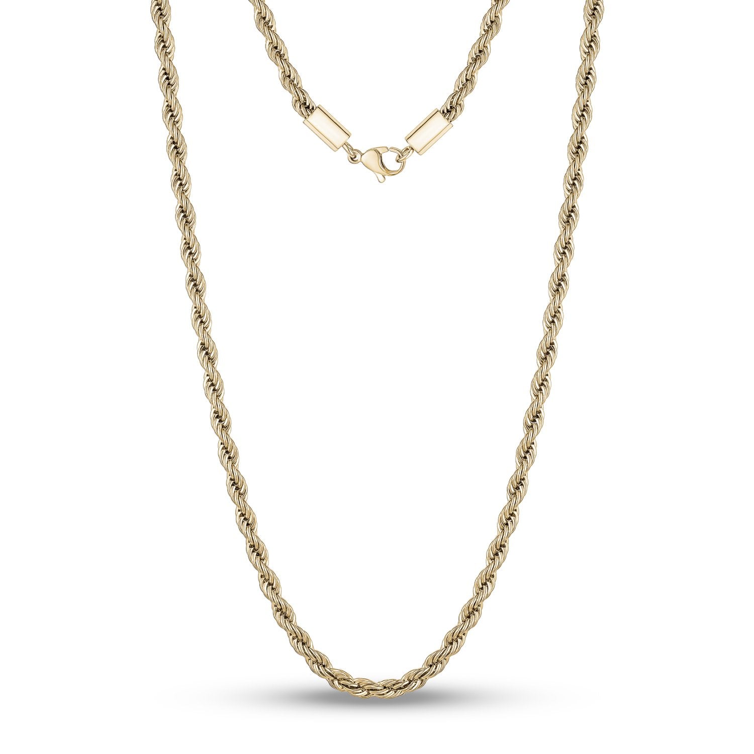 Gelin 14K Solid Gold Rope Chain Necklace | 14k Yellow Gold Rope Chain Only  – Gelin Diamond
