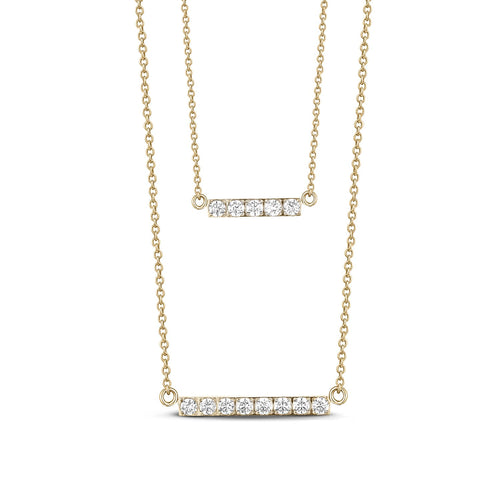 Double Bar Layered Necklace