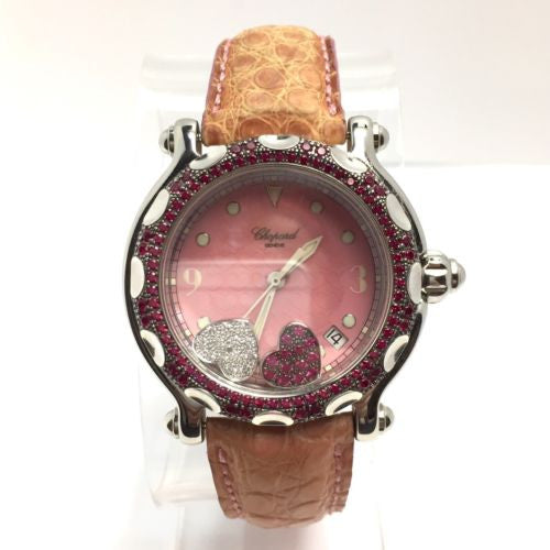 CHOPARD HAPPY SPORT Quartz 32mm Steel Floating Hearts & Rubies – NATILUXIA