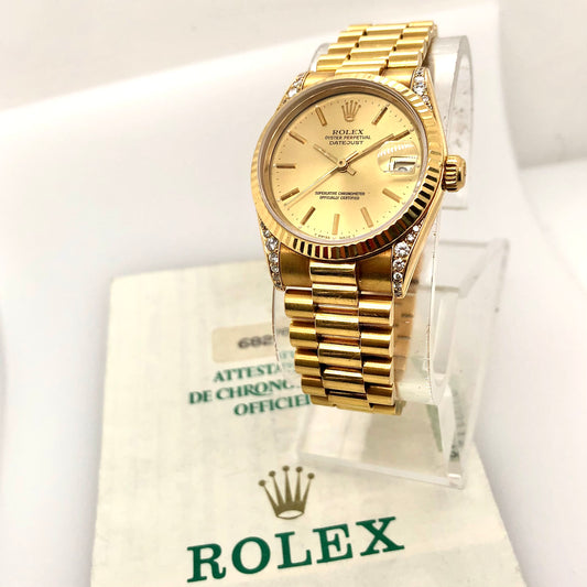Rolex 18K Yellow Gold & Diamond Datejust 79188 26mm QOJ4YK17WY000