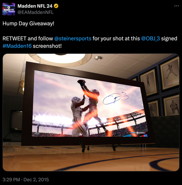 Odell Beckham Jr. Autograph Giveaway with EA Sports and Steiner Sports