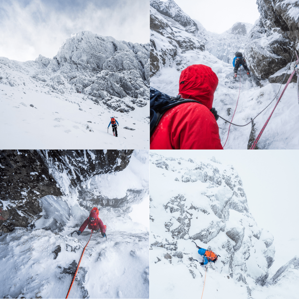 Climbing Cwm Cneifion