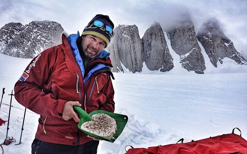 Homemade cheesecake in Antarctica