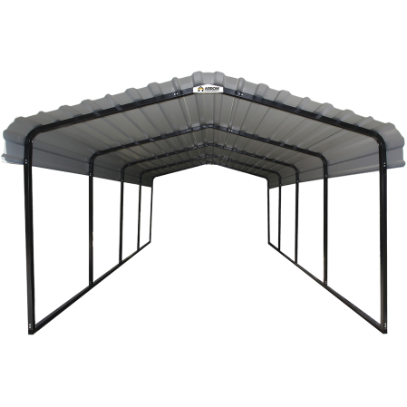 Arrow Carport 12x20x7 Steel Roof Panels Yardepic