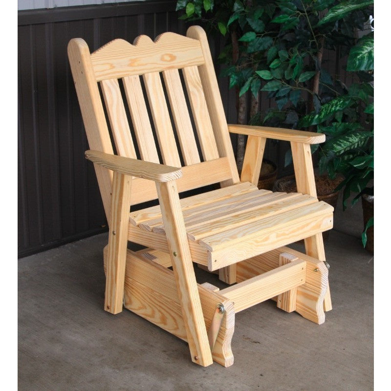 Royal English Glider Chair In Pine Wood Yardepic