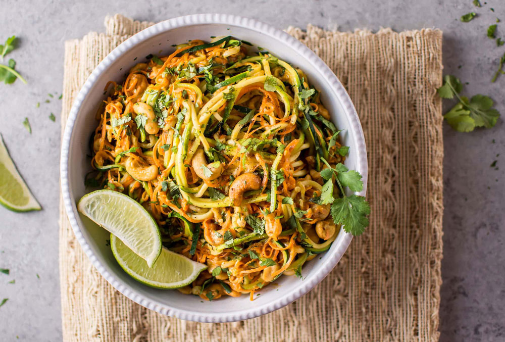 Garlic Lime Cashew Zoodles